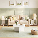 End Table Set of 2 2-Tier Sofa Side Tables with Storage Shelf