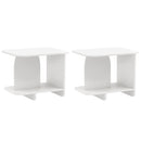 End Table Set of 2 2-Tier Sofa Side Tables with Storage Shelf