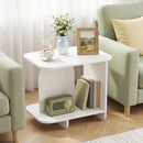 End Table Set of 2 2-Tier Sofa Side Tables with Storage Shelf