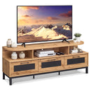 Entertainment Center with 3 Storage Drawers and Open Shelves