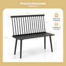 Entryway Bench for 2 with Spindle Back for Kitchen Dining Room Hallway