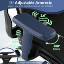 Ergonomic Office Chair Swivel Computer Desk Chair with Rotating Headrest-Black