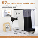 Espresso Machine 20 Bar Compact Stainless Steel Coffee Maker with Milk Frother-Silver