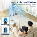 Evaporative Air Cooler and Heater with 3 Modes 3 Speeds and 2 Ice Boxes-White