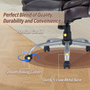 Executive Office Chair Leather Ergonomic Computer Desk Chair with Padded Seat and Armrests