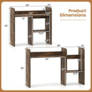 Expandable Desktop Bookshelf with Open Storage Cubes