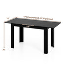 Extendable Dining Table for 4-8 People 47"-62" Large Rectangular Kitchen Table
