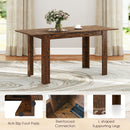 Extendable Dining Table for 4-8 People 47"-62" Large Rectangular Kitchen Table