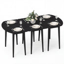 Extendable Dining Table Set with 2 Half-Round and 1 Rectangular Tables
