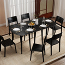 Extendable Dining Table Set with 2 Half-Round and 1 Rectangular Tables