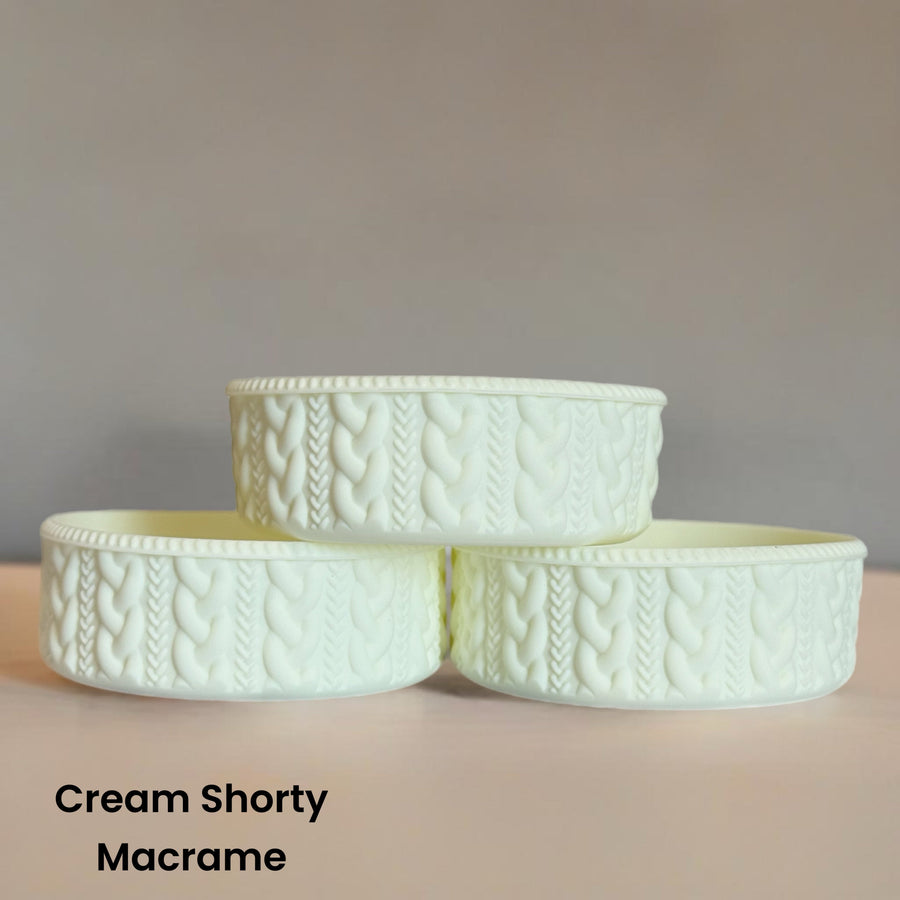 Cream Shorty Macrame Tumbler Boot