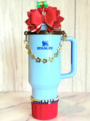 Gold Stars Deluxe Tumbler Charm Necklace