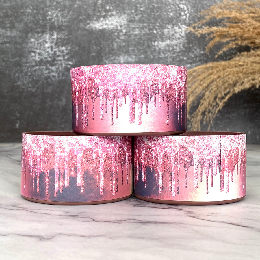PINK GLITTER DRIP Tumbler Boot -fits 20-40oz NEW!