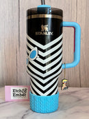 CERULEAN BLUE MACRAME Tumbler Boot