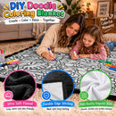 Jungle Doodle Reversible Oxford Fabric And Flannel Soft Blanket