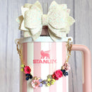 Floral Deluxe Tumbler Charm Necklace
