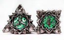 Floral Starburst: Midnight Forest - Metal RPG Dice Set