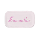 Personalized Travel Jewelry Case with Custom Name - Pink, White or Black