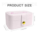 Personalized Travel Jewelry Case with Custom Name - Pink, White or Black