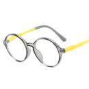 New Kids' Round Frame Anti-blue Flat Mirror Tr90 Colorful Kids' Glasses for Students