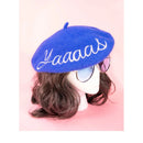FLASH SALE: Embroidered Berets in 5 Fun Colors and Sayings | Wool and Nylon