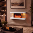 40" Wall Mount Electric Fireplace with WiFi & Floating Mantel