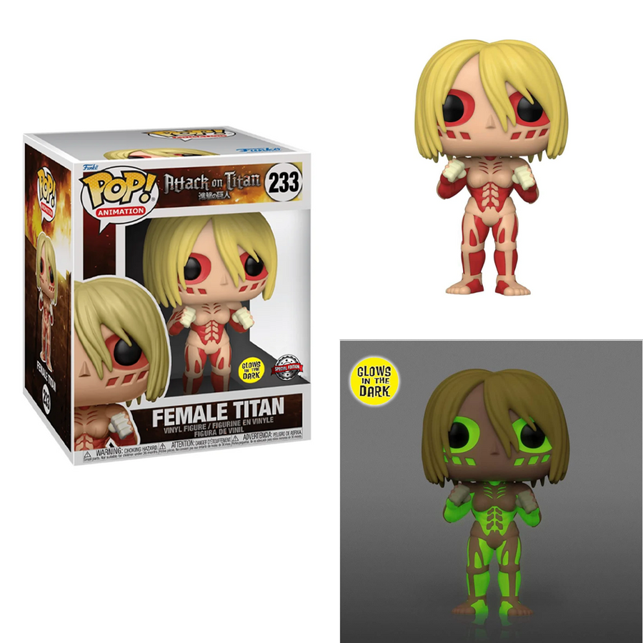 Funko POP! Deluxe: Attack on Titan - Female Titan (Glow in the Dark) 6-Inch Vinyl Figure #233 Special Edition Exclusive