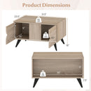 Farmhouse Accent Modern Coffee Table with Storage for Living Room Bedroom-Natural