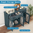 Farmhouse Buffet Sideboard 3-Door Kitchen Storage Cabinet with 2 Drawers