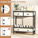 Farmhouse Console Table with Open Storage Shelf for Hallway-Gray