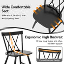 Farmhouse Kitchen Dining Chair Set of 2 with Rubber Wood Frame