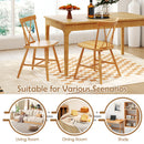 Farmhouse Kitchen Dining Chair Set of 2 with Rubber Wood Frame