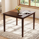 Farmhouse Dining Table for 4 People 35 Inches Square Kitchen Table