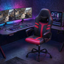 Ergonomic Gaming Chair with Removable Head Pillow & Rocking