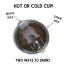 Feminist Goth Tumbler "Dance on the Graves of the Patriarchy" Stainless Steel Hot or Cold