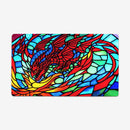 Red Stained Glass Dragon Playmat
