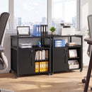 Mobile File Cabinet with Charging Station on Wheels
