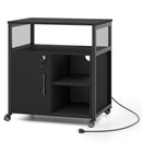 Mobile File Cabinet with Charging Station on Wheels