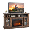 Fireplace TV Stand for TVs Up to 65 Inch with Side Cabinets and Remote Control