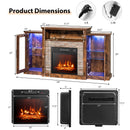 Fireplace TV Stand with 16-Color Led Lights for TVs up to 65 Inch