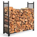 4 Feet Firewood Rack Stand with Mesh Sides