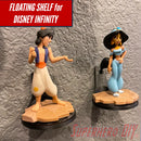 Disney Infinity Figure Wall Shelf, Floating Display, Command Strip or Screw Mount, 11 Colors