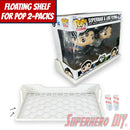 Floating Shelf for Funko Pop! 2-PACK |  Box Wall Mount Display Shelf | Fits 8W X 3.5D | Includes mounting screws