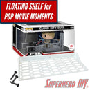 Floating Shelf for Funko Pop! Movie Moments 10W x 5.75D Movie Scene | Box Display Wall Mount | Includes mounting screws