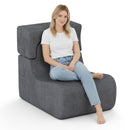 Floor Chair Lazy Sofa with Detachable Headrest