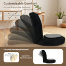 Floor Comfy Gaming Leisure Chair with Adjustable Headrest and Backrest