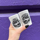 Floral Skull Tattoo Style Art Salt and Pepper Shakers | Food-Safe Ceramic Seasoning Dispensers