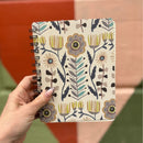 Floral Spiral Notebook | Double-sided 120 Lined Pages Folk Art Style Journal