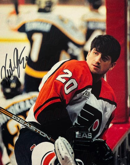 Keith Jones in Action Philadelphia Flyers Autographed 8