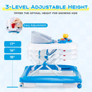 Foldable Baby Walker with 3 Adjustable Heights and Padded Seat